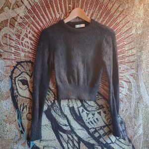 Zara knit fuzzy crop sweater